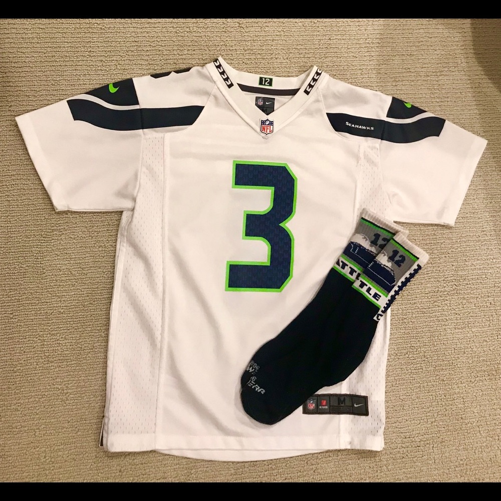 Seahawks NFL Jersey - Women size M with Socks
